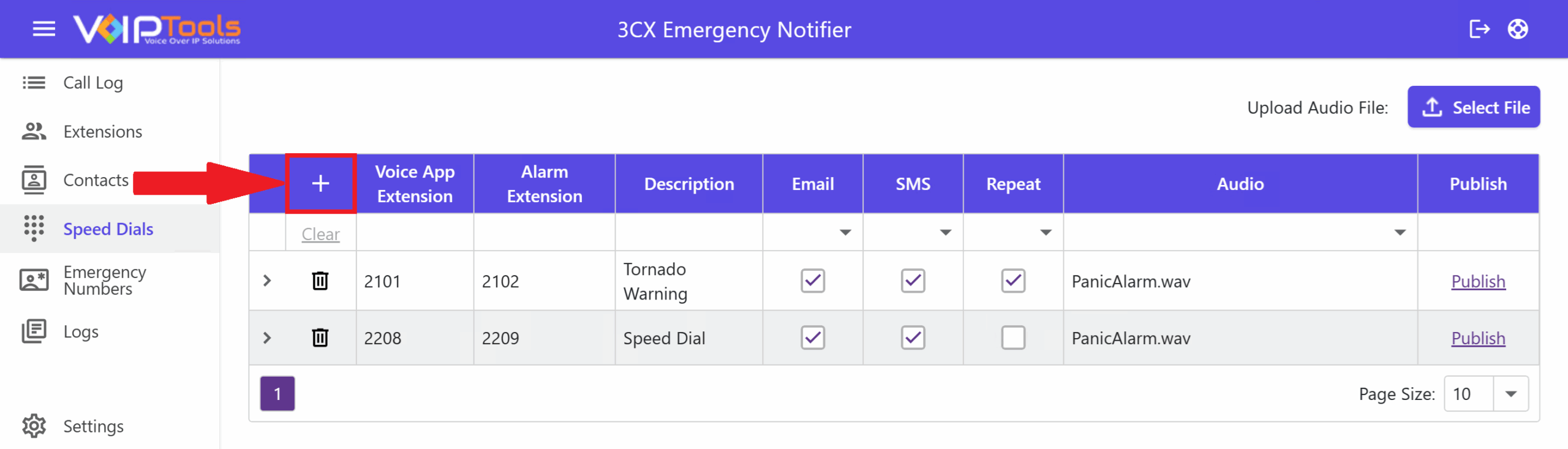 Create Speed Dial - Add Button