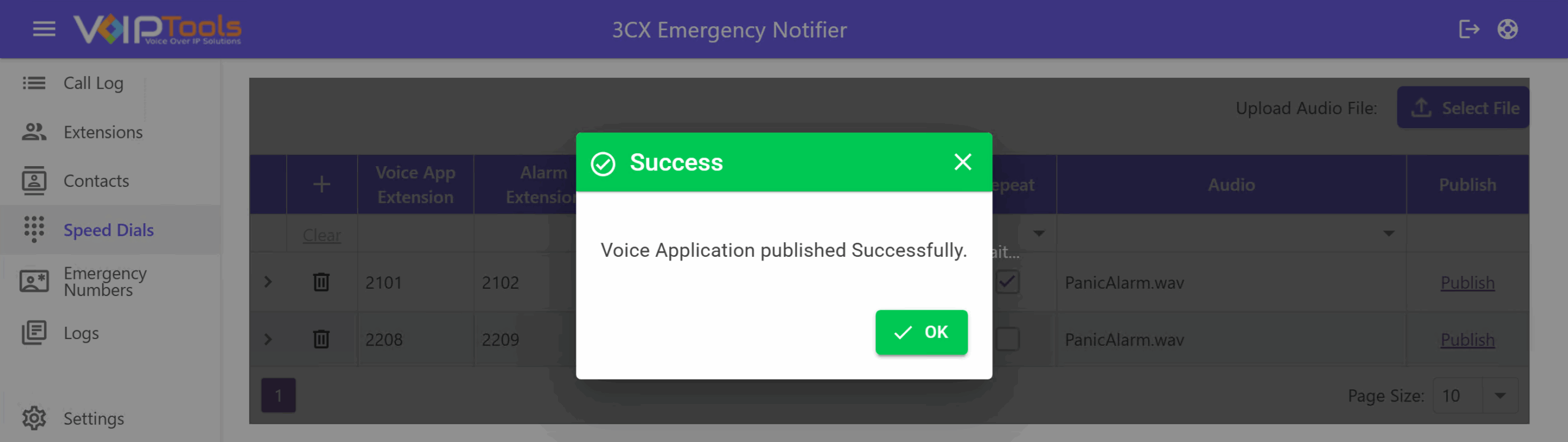 Publish Button